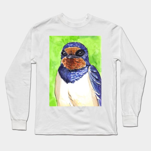 Swallow Long Sleeve T-Shirt by katerinamk